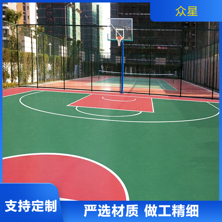 泉州市橡胶跑道篮球场硅PU - 方案